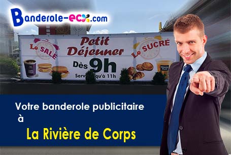 A La Rivière-de-Corps (Aube/10440) impression de banderole publicitaire
