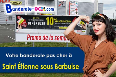 A Saint-Étienne-sous-Barbuise (Aube/10700) impression de banderole publicitaire