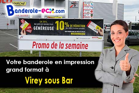 A Virey-sous-Bar (Aube/10260) impression de banderole publicitaire