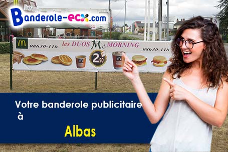 Impression de banderole pas cher à Albas (Aude/11360)