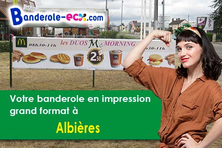 Recevez votre banderole personnalisée à Albières (Aude/11330)