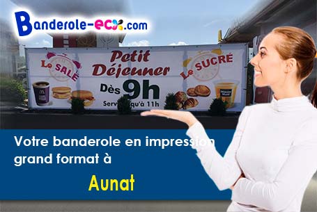 Recevez votre banderole publicitaire à Aunat (Aude/11140)