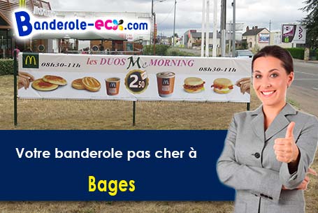 A Bages (Aude/11100) recevez votre banderole publicitaire