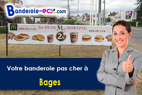 A Bages (Aude/11100) recevez votre banderole publicitaire
