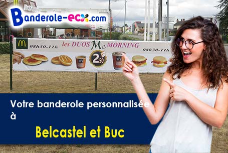 Recevez votre banderole personnalisée à Belcastel-et-Buc (Aude/11580)