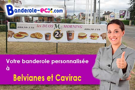 Recevez votre banderole personnalisée à Belvianes-et-Cavirac (Aude/11500)