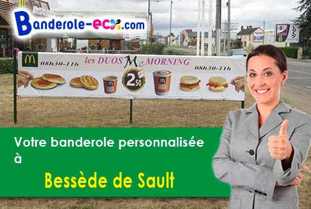 Recevez votre banderole publicitaire à Bessède-de-Sault (Aude/11140)