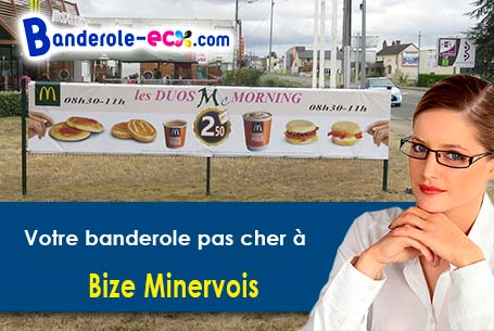 Impression de banderole pas cher à Bize-Minervois (Aude/11120)