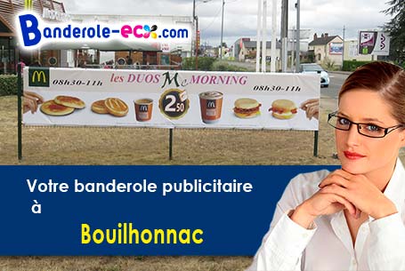 Recevez votre banderole publicitaire à Bouilhonnac (Aude/11800)