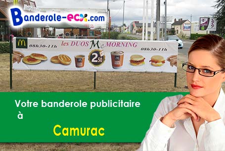 Recevez votre banderole personnalisée à Camurac (Aude/11340)