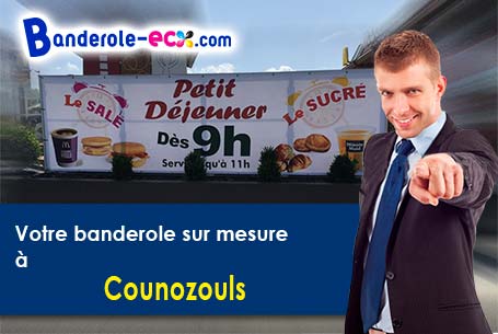 Recevez votre banderole personnalisée à Counozouls (Aude/11140)