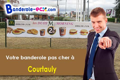 Recevez votre banderole pas cher à Courtauly (Aude/11230)