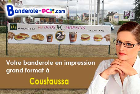 A Coustaussa (Aude/11190) recevez votre banderole pas cher