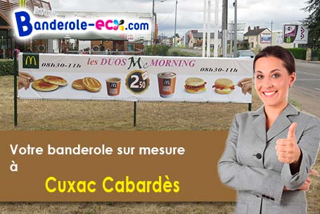 A Cuxac-Cabardès (Aude/11390) recevez votre banderole pas cher