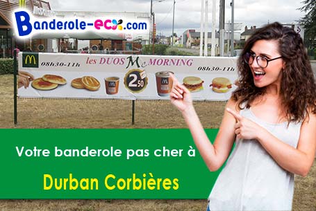 A Durban-Corbières (Aude/11360) recevez votre banderole publicitaire