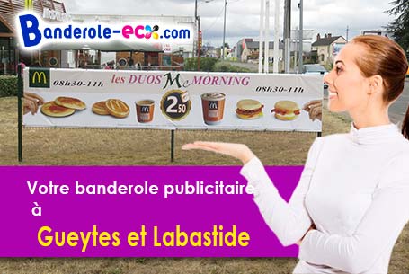 A Gueytes-et-Labastide (Aude/11230) recevez votre banderole publicitaire