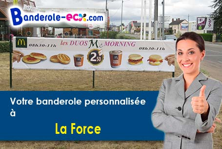 Recevez votre banderole personnalisée à La Force (Aude/11270)