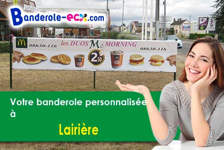A Lairière (Aude/11330) recevez votre banderole publicitaire