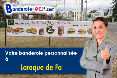 Recevez votre banderole pas cher à Laroque-de-Fa (Aude/11330)