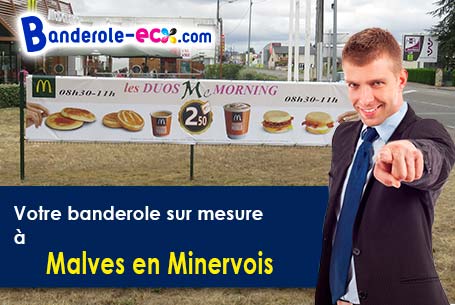 Recevez votre banderole pas cher à Malves-en-Minervois (Aude/11600)
