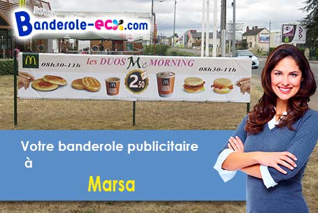 Recevez votre banderole publicitaire à Marsa (Aude/11140)