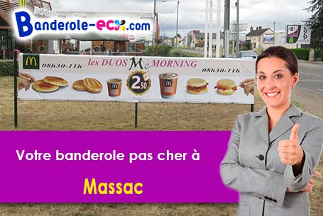 A Massac (Aude/11330) recevez votre banderole pas cher