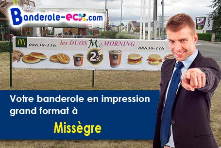 Impression de banderole pas cher à Missègre (Aude/11580)