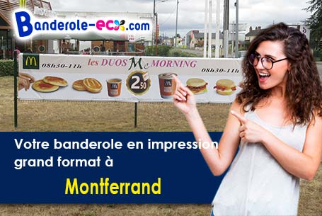 A Montferrand (Aude/11320) impression de banderole publicitaire