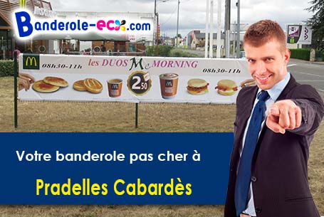 Recevez votre banderole personnalisée à Pradelles-Cabardès (Aude/11380)