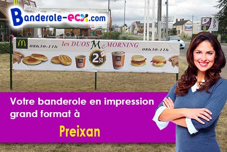 A Preixan (Aude/11250) recevez votre banderole personnalisée