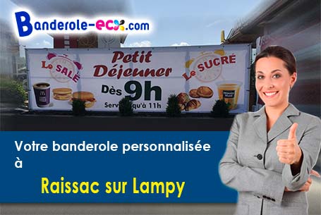 Recevez votre banderole publicitaire à Raissac-sur-Lampy (Aude/11170)