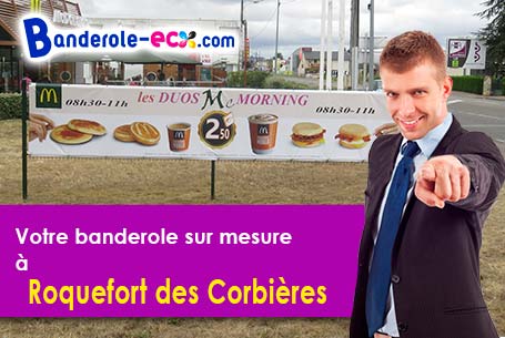 Recevez votre banderole personnalisée à Roquefort-des-Corbières (Aude/11540)