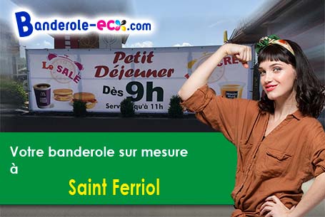 A Saint-Ferriol (Aude/11500) impression de banderole publicitaire