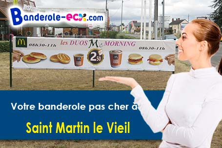 A Saint-Martin-le-Vieil (Aude/11170) impression de banderole publicitaire