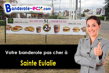 A Sainte-Eulalie (Aude/11170) recevez votre banderole personnalisée