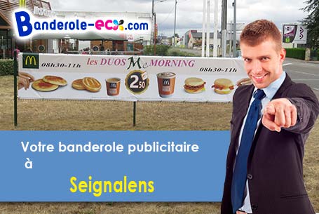 A Seignalens (Aude/11240) impression de banderole publicitaire