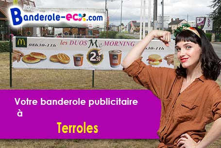 A Terroles (Aude/11580) recevez votre banderole personnalisée