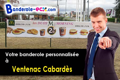 A Ventenac-Cabardès (Aude/11610) recevez votre banderole personnalisée