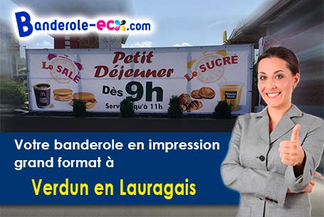 A Verdun-en-Lauragais (Aude/11400) impression de banderole publicitaire