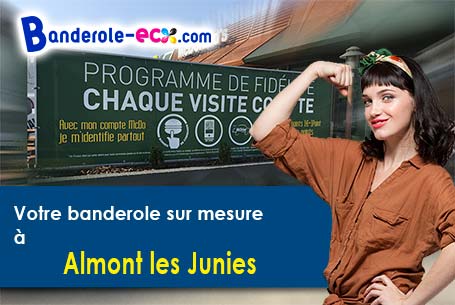 A Almont-les-Junies (Aveyron/12300) impression de banderole publicitaire