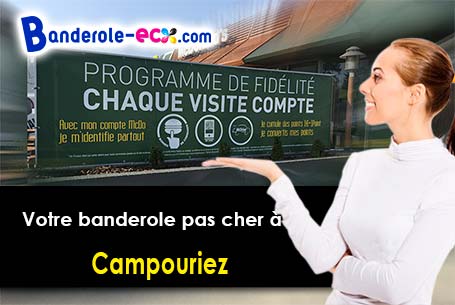 A Campouriez (Aveyron/12140) impression de banderole publicitaire