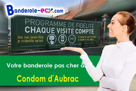 A Condom-d'Aubrac (Aveyron/12470) impression de banderole publicitaire