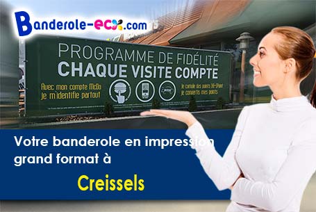 Recevez votre banderole publicitaire à Creissels (Aveyron/12100)