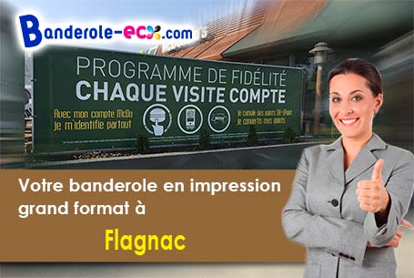 A Flagnac (Aveyron/12300) impression de banderole publicitaire