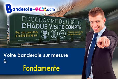 Recevez votre banderole publicitaire à Fondamente (Aveyron/12540)