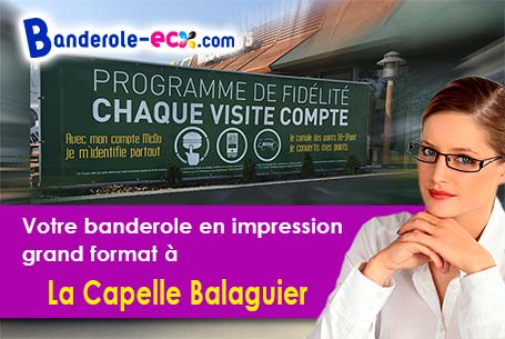 A La Capelle-Balaguier (Aveyron/12260) recevez votre banderole personnalisée