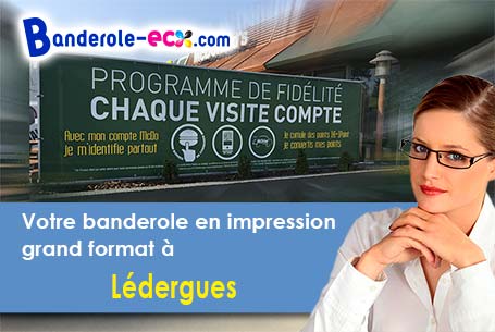 A Lédergues (Aveyron/12170) recevez votre banderole personnalisée