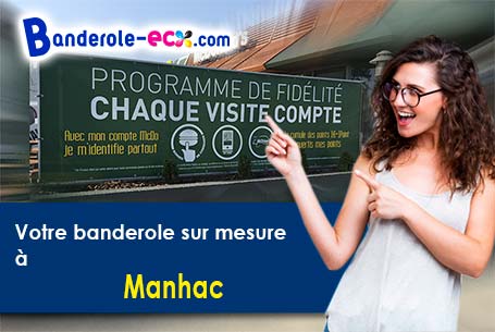 A Manhac (Aveyron/12160) recevez votre banderole personnalisée