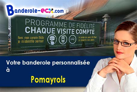 A Pomayrols (Aveyron/12130) impression de banderole publicitaire