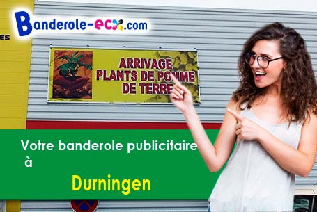 Création gratuite de votre banderole publicitaire à Durningen (Bas-Rhin/67270)